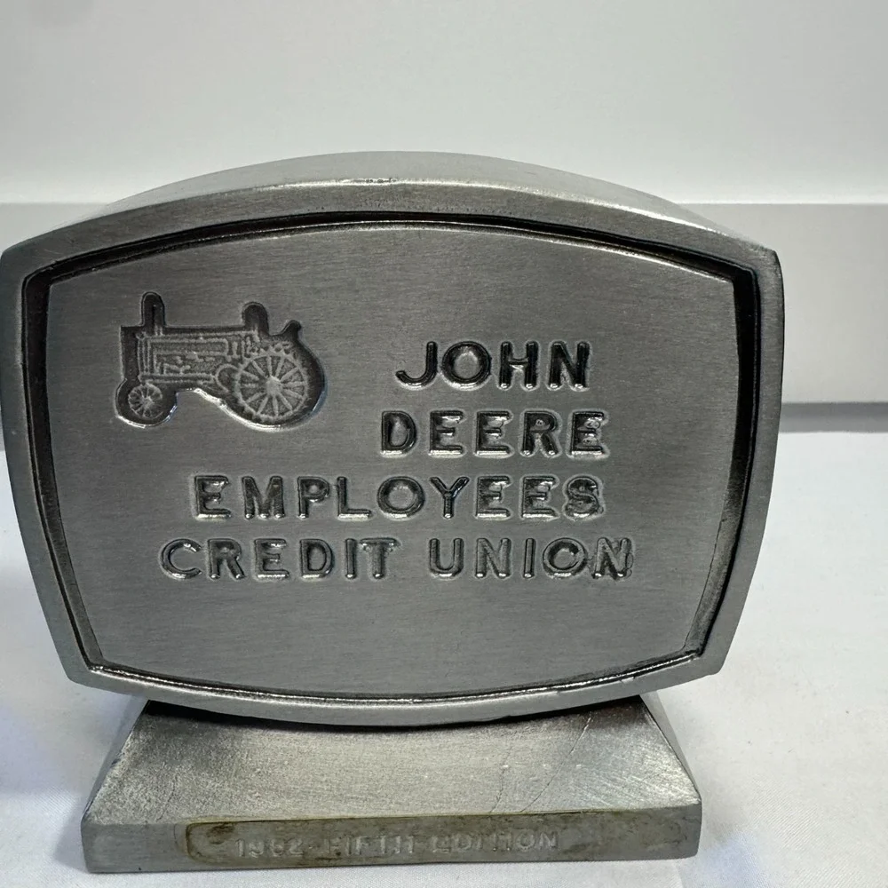1982 John Deere Employee Credit Union Coin Bank Model GP-1928 Tractor Piggy Bank